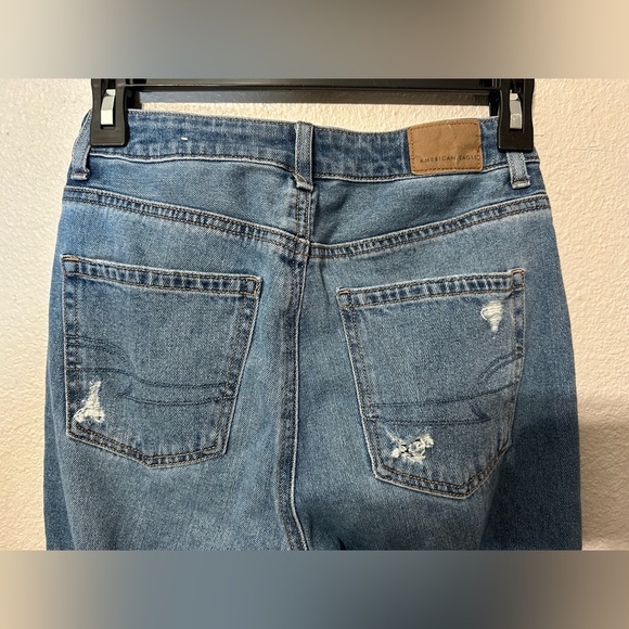 American Eagle Mom Jeans Distressed Size 0 - Picture 7 of 13